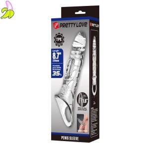 Pretty Love Penis Sleeve 8.7" Extender – Clear
