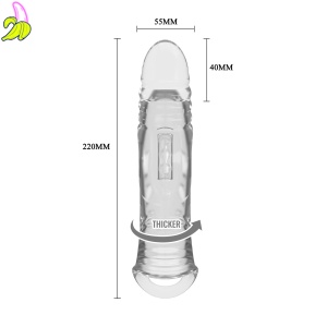 Pretty Love Penis Sleeve 8.7" Extender – Clear