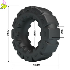 Crazy Bull Laiden Super Soft Silicone Cock Ring – Black