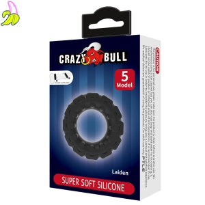 Crazy Bull Laiden Super Soft Silicone Cock Ring – Black