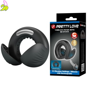 Pretty Love Quentin Vibrating Silicone Cock Ring