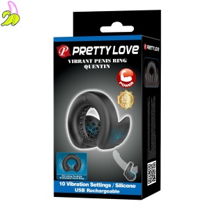 Pretty Love Quentin Vibrating Silicone Cock Ring