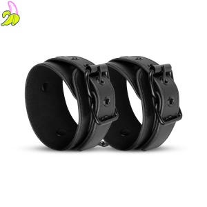Bedroom Fantasies - Faux Leather Ankle Cuffs Black