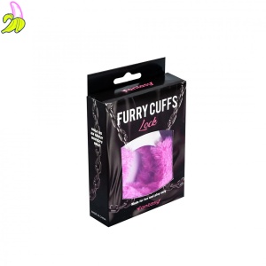 Metal handcuffs with pink furry