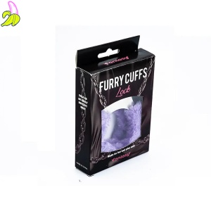 Metal handcuffs with purple furry