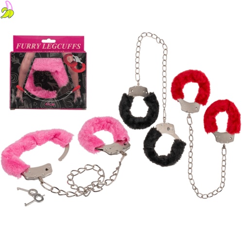 Kajdanki na nogi z futerkiem