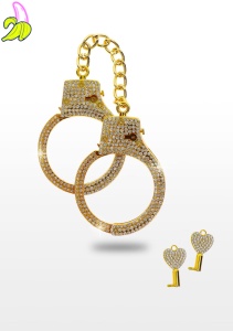 Diamond Wrist Cuffs Gold Gold