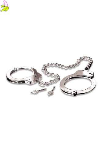 FETISH FANTASY SERIES METAL LEG CUFFS SILVER