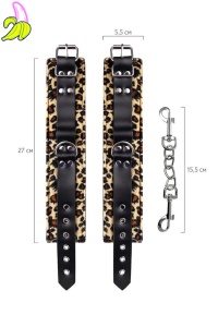 Anonymo handcuffs, PU leather, print, 27 cm