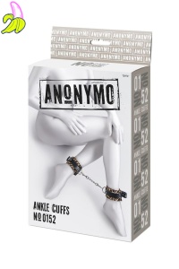 Anonymo handcuffs, PU leather, print, 27 cm