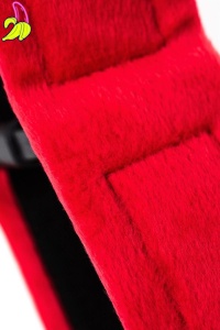 Anonymo handcuffs, velour, red, 29 cm