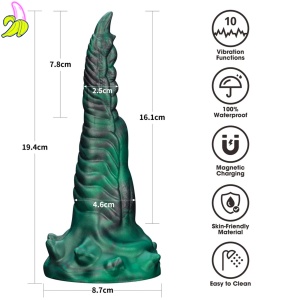 Savage Charm Double-Claw Vibrating Silicone Dildo