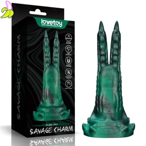 Savage Charm Double-Claw Vibrating Silicone Dildo