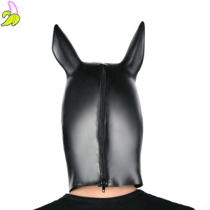 Horse Head Mask Black, maska lateksowa- końska głowa
