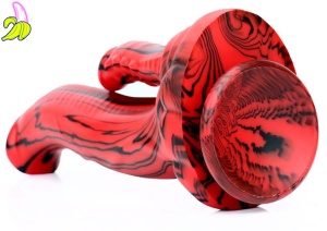 Dildo Double Dildo Dobhorse 18 x 7cm Red and Black