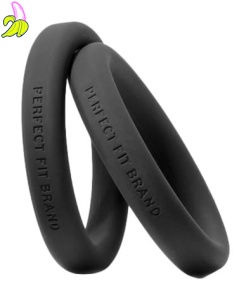 PerfectFit Zestaw dwóch silikonowych pierścieni erekcyjnych 17` 43mm 