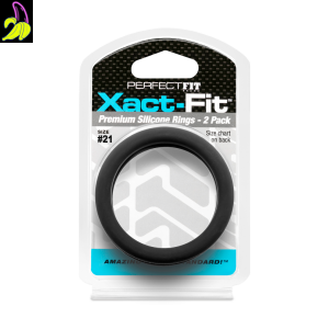 PerfectFit Zestaw dwóch silikonowych pierścieni erekcyjnych 21` 53mm