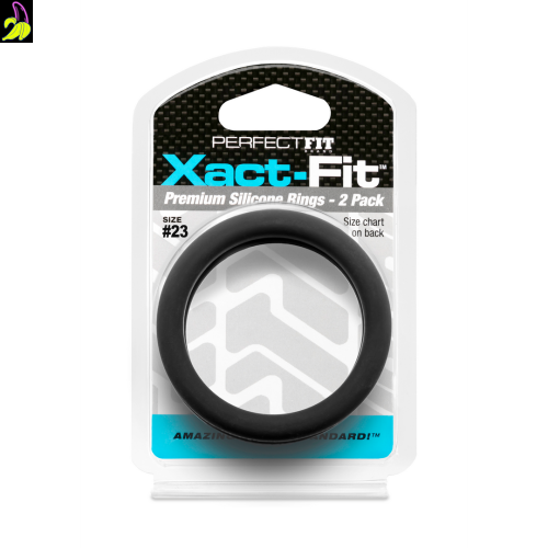 PerfectFit Zestaw dwóch silikonowych pierścieni erekcyjnych 23` 58mm