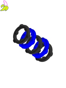 Oxballs Gearheads Cockring 5-pack black/blue