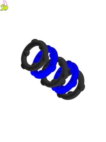 Oxballs Gearheads Cockring 5-pack black/blue