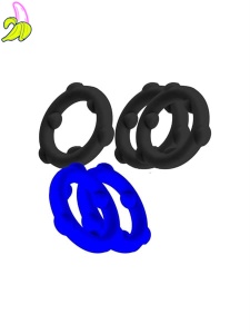 Oxballs Gearheads Cockring 5-pack black/blue