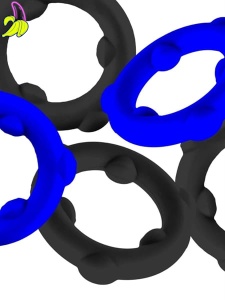 Oxballs Gearheads Cockring 5-pack black/blue