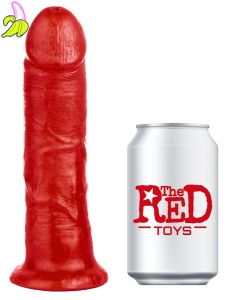 The Red Cliffy Czerwone Dildo z przyssawką 18cm