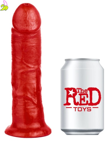 The Red Cliffy Czerwone Dildo z przyssawką 18cm