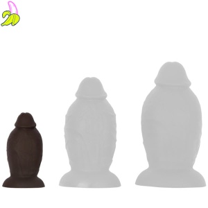 DarkSil Bigbody Plug- Brązowe dildo z przyssawką S 13cm