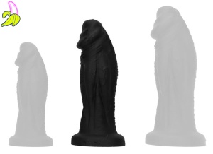 DarkSi Fukizl Dildo z przyssawką czarne M 24cm