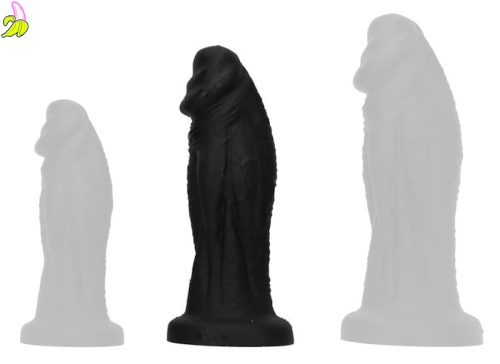 DarkSi Fukizl Dildo z przyssawką czarne M 24cm