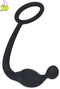 Level2 Masażer prostaty i krocza z pierścieniem erekcyjnym 9X2,4cm