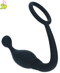 Level2 Masażer prostaty i krocza z pierścieniem erekcyjnym 9X2,4cm