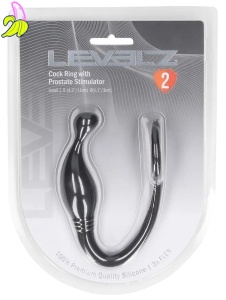 Level2 Masażer prostaty i krocza z pierścieniem erekcyjnym 11X2,9cm