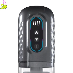 SHOTS Vortex - Suction Rotation and Thrusting Masturbator/pompka do penisa z obrotowym rdzeniem- szara