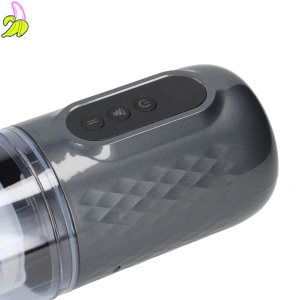 SHOTS Vortex - Suction Rotation and Thrusting Masturbator/pompka do penisa z obrotowym rdzeniem- szara