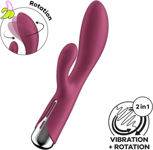 Satisfyer Spinning Rabbit 1 Rotating Shaft Red