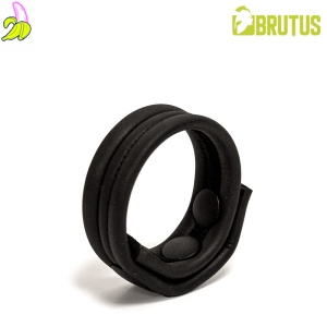 BRUTUS Neoprene Cockstrap Black | Neoprenowy, zapinany cockring- czarny