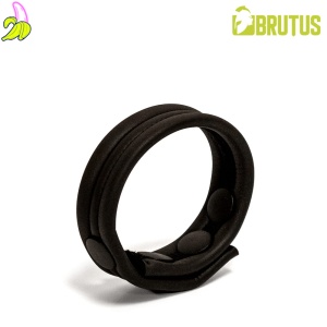 BRUTUS Neoprene Cockstrap Black | Neoprenowy, zapinany cockring- czarny