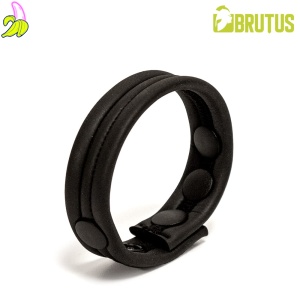 BRUTUS Neoprene Cockstrap Black | Neoprenowy, zapinany cockring- czarny