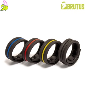 BRUTUS Neoprene Cockstrap Black | Neoprenowy, zapinany cockring- czarny