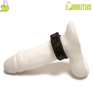 BRUTUS Neoprene Cockstrap Black | Neoprenowy, zapinany cockring- czarny