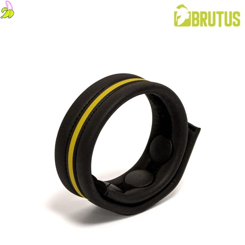 BRUTUS Neoprene Cockstrap Yellow | Neoprenowy, zapinany cockring- żółty
