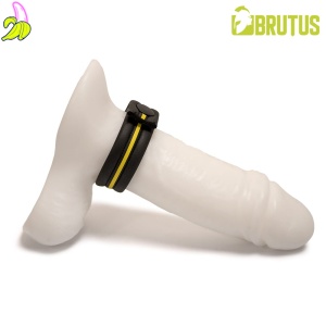 BRUTUS Neoprene Cockstrap Yellow | Neoprenowy, zapinany cockring- żółty