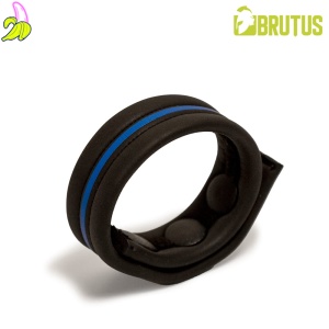 BRUTUS Neoprene Cockstrap Blue | Neoprenowy, zapinany cockring- niebieski