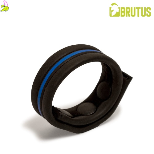 BRUTUS Neoprene Cockstrap Blue | Neoprenowy, zapinany cockring- niebieski