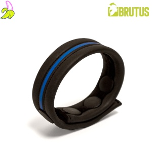 BRUTUS Neoprene Cockstrap Blue | Neoprenowy, zapinany cockring- niebieski