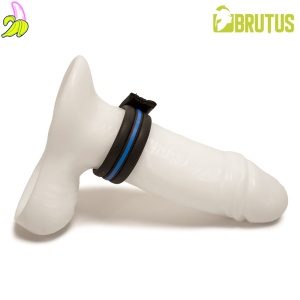 BRUTUS Neoprene Cockstrap Blue | Neoprenowy, zapinany cockring- niebieski
