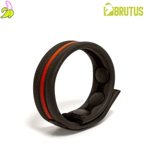 BRUTUS Neoprene Cockstrap Red | Neoprenowy, zapinany cockring- czerwony