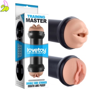 MASTURBATOR DOUBLE SIDE STROKER MOUTH AND PUSSY